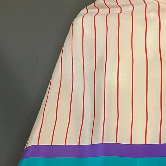 Stunner Christian Dior Silk Scarf Rainbow Print Large 34 In Exc Cond Pride - Picture 5 of 9